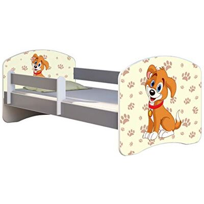ACMA Lit Enfant Junior Sommier à Lattes Matelas sommier Gratuite Gris Meubles pour Enfants II (11 Petit Chien, 180 x 80 cm) - Publicité ACMA Lit Enfant Junior Sommier à Lattes Matelas sommier Gratuite Gris Meubles pour Enfants II (11 Petit Chien, 180 x 80 cm) - Publicité