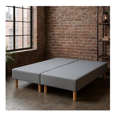 Sommiflex - Sommier Tapissier Gris 80x200 - Gris - Bed Base - Publicité Sommiflex - Sommier Tapissier Gris 80x200 - Gris - Bed Base - Publicité