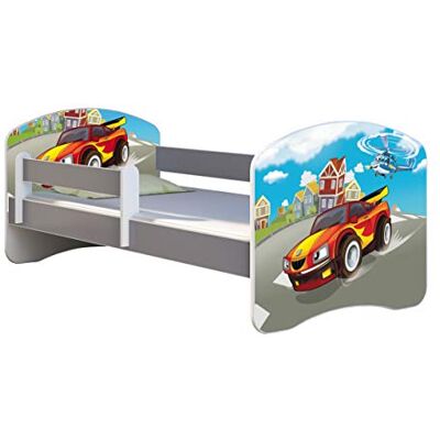 ACMA Lit Enfant Junior Sommier à Lattes Matelas sommier Gratuite Gris Meubles pour Enfants II (03 Voiture de Course, 140 x 70 cm) - Publicité ACMA Lit Enfant Junior Sommier à Lattes Matelas sommier Gratuite Gris Meubles pour Enfants II (03 Voiture de Course, 140 x 70 cm) - Publicité