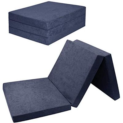 FORTISLINE Matelas d'appoint Pliant lit d'appoint lit d'invité futon Pouf 180x65x7 cm Couleur Bleu - Publicité FORTISLINE Matelas d'appoint Pliant lit d'appoint lit d'invité futon Pouf 180x65x7 cm Couleur Bleu - Publicité