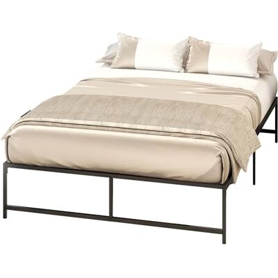 HOMCOM Cadre de Lit 140 x 190 cm Lit Double 2 Personnes Rangement Noir - Publicité HOMCOM Cadre de Lit 140 x 190 cm Lit Double 2 Personnes Rangement Noir - Publicité
