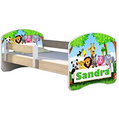 ACMA Lit Enfant Junior Sommier à Lattes Matelas Gratuite CHÊNE Sonoma II (01N Le prénom Zoo, 140 x 70 cm) - Publicité ACMA Lit Enfant Junior Sommier à Lattes Matelas Gratuite CHÊNE Sonoma II (01N Le prénom Zoo, 140 x 70 cm) - Publicité