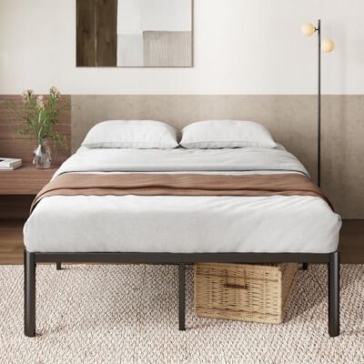 Zinus Van Lit 135 x 190 cm Hauteur 41 cm avec Rangement sous Le lit Cadre de lit Plateforme en métal Noir - Publicité Zinus Van Lit 135 x 190 cm Hauteur 41 cm avec Rangement sous Le lit Cadre de lit Plateforme en métal Noir - Publicité