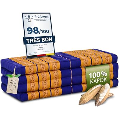 Livasia Matelas Pliable Durable en kapok 200x110x8cm Matelas d’invité Large, Matelas Pliable, Tapis de Yoga, Lit d’invité, Chaise Longue pour Le Jardin et Le Balcon (Bleu/Jaune) - Publicité Livasia Matelas Pliable Durable en kapok 200x110x8cm Matelas d’invité Large, Matelas Pliable, Tapis de Yoga, Lit d’invité, Chaise Longue pour Le Jardin et Le Balcon (Bleu/Jaune) - Publicité