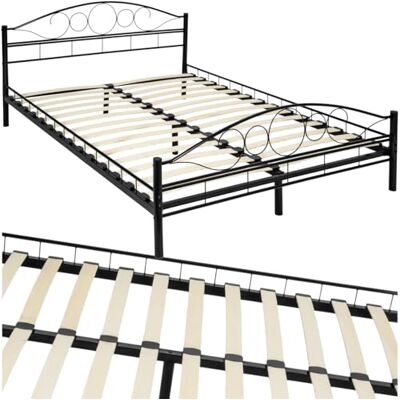 tectake ® Cadre de lit avec sommier en Bois Lit 140x200 cm Cadre en Acier laqué époxy Lit Double 2 Personnes Adulte, ado ou Enfant Chambre Adulte Moderne Meuble Chambre pour Matelas 140x200 - Publicité tectake ® Cadre de lit avec sommier en Bois Lit 140x200 cm Cadre en Acier laqué époxy Lit Double 2 Personnes Adulte, ado ou Enfant Chambre Adulte Moderne Meuble Chambre pour Matelas 140x200 - Publicité