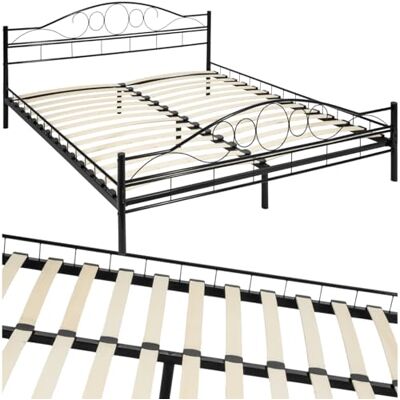 tectake ® Cadre de lit avec sommier en Bois Lit 180x200 cm Cadre en Acier laqué époxy Lit Double 2 Personnes Adulte, ado ou Enfant Chambre Adulte Moderne Meuble Chambre pour Matelas 180x200 - Publicité tectake ® Cadre de lit avec sommier en Bois Lit 180x200 cm Cadre en Acier laqué époxy Lit Double 2 Personnes Adulte, ado ou Enfant Chambre Adulte Moderne Meuble Chambre pour Matelas 180x200 - Publicité