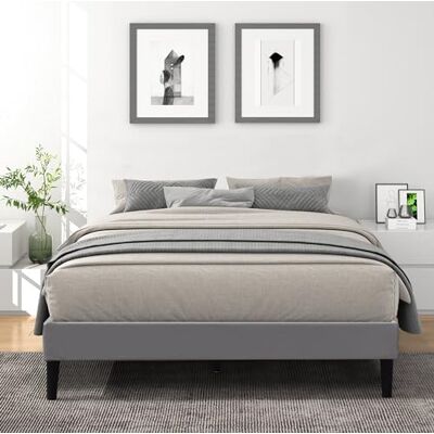 Anna - King of dreams - Gris - 200x200 cm - 13 lattes - Sommier - Publicité Anna - King of dreams - Gris - 200x200 cm - 13 lattes - Sommier - Publicité