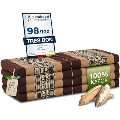Livasia Matelas Pliable Durable en kapok 200x110x8cm Matelas d’invité Large, Matelas Pliable, Tapis de Yoga, Lit d’invité, Chaise Longue pour Le Jardin et Le Balcon (Marron/Éléphants) - Publicité Livasia Matelas Pliable Durable en kapok 200x110x8cm Matelas d’invité Large, Matelas Pliable, Tapis de Yoga, Lit d’invité, Chaise Longue pour Le Jardin et Le Balcon (Marron/Éléphants) - Publicité