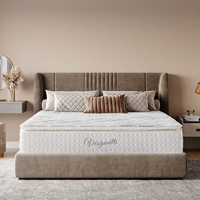 Vesgantti Pillowtop Matelas 90x190, Épaisseur 26cm, Superieur Matelas de Lit d'Adulte, Matelas à Ressorts ensachés, 7 Zones de Confort Mousse Mémoire Adaptative - Publicité Vesgantti Pillowtop Matelas 90x190, Épaisseur 26cm, Superieur Matelas de Lit d'Adulte, Matelas à Ressorts ensachés, 7 Zones de Confort Mousse Mémoire Adaptative - Publicité