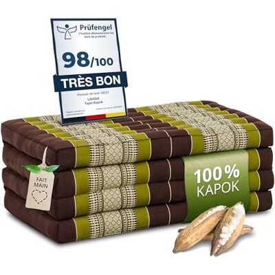 Livasia Matelas Pliable Durable en kapok 200x80x8cm Matelas d’invité, pour camionnette, Tapis de Yoga, Lit d’invité, Chaise Longue pour Le Jardin et Le Balcon (Marron/Vert) - Publicité Livasia Matelas Pliable Durable en kapok 200x80x8cm Matelas d’invité, pour camionnette, Tapis de Yoga, Lit d’invité, Chaise Longue pour Le Jardin et Le Balcon (Marron/Vert) - Publicité