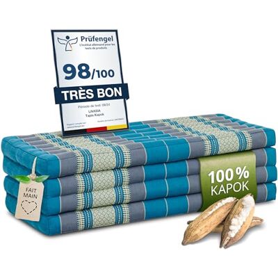 Livasia Matelas Pliable Durable en kapok 200x110x8cm Matelas d’invité Large, Matelas Pliable, Tapis de Yoga, Lit d’invité, Chaise Longue pour Le Jardin et Le Balcon (Bleu Clair) - Publicité Livasia Matelas Pliable Durable en kapok 200x110x8cm Matelas d’invité Large, Matelas Pliable, Tapis de Yoga, Lit d’invité, Chaise Longue pour Le Jardin et Le Balcon (Bleu Clair) - Publicité