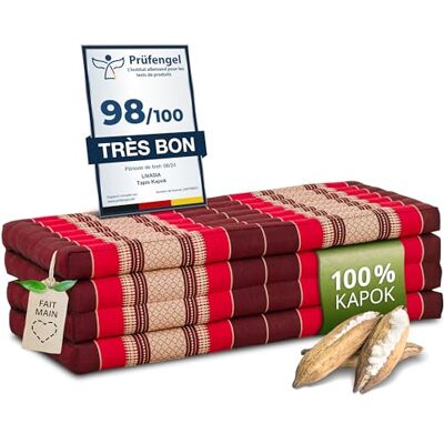 Livasia Matelas Pliable Durable en kapok 200x110x8cm Matelas d’invité Large, Matelas Pliable, Tapis de Yoga, Lit d’invité, Chaise Longue pour Le Jardin et Le Balcon (Rouge Rubis) - Publicité Livasia Matelas Pliable Durable en kapok 200x110x8cm Matelas d’invité Large, Matelas Pliable, Tapis de Yoga, Lit d’invité, Chaise Longue pour Le Jardin et Le Balcon (Rouge Rubis) - Publicité