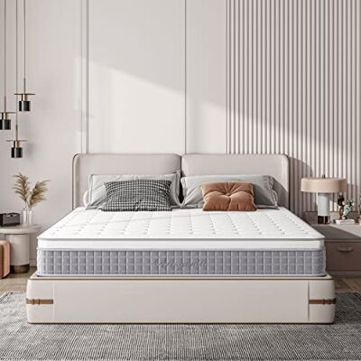 Vesgantti Matelas 90x190cm, Épaisseur 25cm, Matelas à Ressorts Ensachés en Mousse Mémoire de Forme, 7 Zones de Confort, Ferme Moyenne, Orthopédique, Oeko-Tex (H3, Box-Top Nova Fashion) - Publicité Vesgantti Matelas 90x190cm, Épaisseur 25cm, Matelas à Ressorts Ensachés en Mousse Mémoire de Forme, 7 Zones de Confort, Ferme Moyenne, Orthopédique, Oeko-Tex (H3, Box-Top Nova Fashion) - Publicité