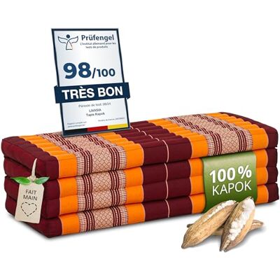 Livasia Matelas Pliable Durable en kapok 200x110x8cm Matelas d’invité Large, Matelas Pliable, Tapis de Yoga, Lit d’invité, Chaise Longue pour Le Jardin et Le Balcon (Orange) - Publicité Livasia Matelas Pliable Durable en kapok 200x110x8cm Matelas d’invité Large, Matelas Pliable, Tapis de Yoga, Lit d’invité, Chaise Longue pour Le Jardin et Le Balcon (Orange) - Publicité