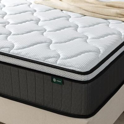 Zinus Matelas à Ressorts ensachés pour lit Simple 90 x 190 cm Hauteur : 25 cm Fermeté Moyenne avec Rembourrage recyclé et Mousse Haute densité pour Plus de Confort Certifié Oeko-TEX - Publicité Zinus Matelas à Ressorts ensachés pour lit Simple 90 x 190 cm Hauteur : 25 cm Fermeté Moyenne avec Rembourrage recyclé et Mousse Haute densité pour Plus de Confort Certifié Oeko-TEX - Publicité