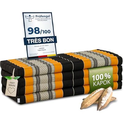 Livasia Matelas Pliable Durable en kapok 200x110x8cm Matelas d’invité Large, Matelas Pliable, Tapis de Yoga, Lit d’invité, Chaise Longue pour Le Jardin et Le Balcon (Noir/Orange) - Publicité Livasia Matelas Pliable Durable en kapok 200x110x8cm Matelas d’invité Large, Matelas Pliable, Tapis de Yoga, Lit d’invité, Chaise Longue pour Le Jardin et Le Balcon (Noir/Orange) - Publicité