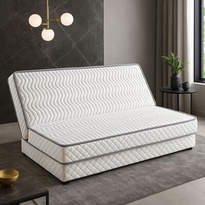Provence literie Matelas Ferme pour Clic Clac 160x200 x 15 cm Dim Assise 70 cm Déhoussable Housse Lavable 5 Zones de Confort Ame Poli Lattex Haute Résilience Hypoallergénique - Publicité Provence literie Matelas Ferme pour Clic Clac 160x200 x 15 cm Dim Assise 70 cm Déhoussable Housse Lavable 5 Zones de Confort Ame Poli Lattex Haute Résilience Hypoallergénique - Publicité