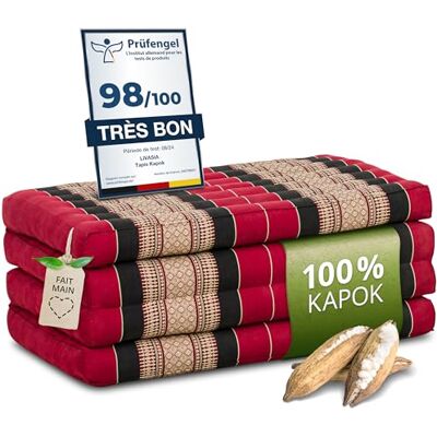 Livasia Matelas Pliable Durable en kapok 200x80x8cm Matelas d’invité, Matelas Pliable pour camionnette, Tapis de Yoga, Lit d’invité Pliable, Chaise Longue pour Le Jardin et Le Balcon (Rouge/Noir) - Publicité Livasia Matelas Pliable Durable en kapok 200x80x8cm Matelas d’invité, Matelas Pliable pour camionnette, Tapis de Yoga, Lit d’invité Pliable, Chaise Longue pour Le Jardin et Le Balcon (Rouge/Noir) - Publicité