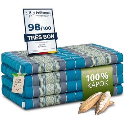 Livasia Matelas Pliable Durable en kapok 200x80x8cm Matelas d’invité, Matelas Pliable pour camionnette, Tapis de Yoga, Lit d’invité Pliable, Chaise Longue pour Le Jardin et Le Balcon (Bleu Clair) - Publicité Livasia Matelas Pliable Durable en kapok 200x80x8cm Matelas d’invité, Matelas Pliable pour camionnette, Tapis de Yoga, Lit d’invité Pliable, Chaise Longue pour Le Jardin et Le Balcon (Bleu Clair) - Publicité