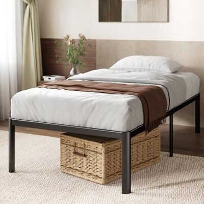 Zinus Van Bed 90 x 200 cm Hauteur 41 cm avec Espace de Rangement sous Le lit Cadre de lit en métal Noir - Publicité Zinus Van Bed 90 x 200 cm Hauteur 41 cm avec Espace de Rangement sous Le lit Cadre de lit en métal Noir - Publicité