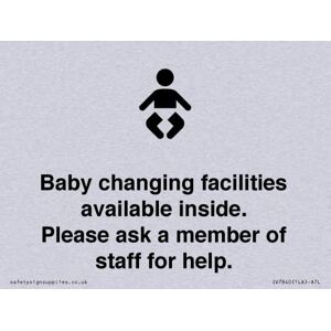 Viking Panneau « Baby Change Facilities available inside Please ask a member of staff for help » 100 x 75 mm - Publicité