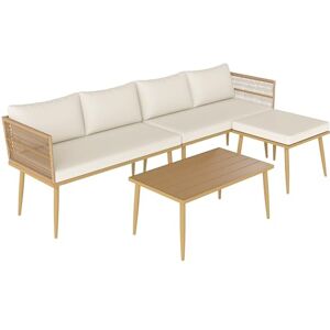 Outsunny Salon de Jardin extérieur en résine tressée 5 Places modulable avec 2 canapés, Pouf et Table Basse, Coussins déhoussables Inclus, mobilier de Jardin pour Balcon terrasse véranda, crème - Publicité Outsunny Salon de Jardin extérieur en résine tressée 5 Places modulable avec 2 canapés, Pouf et Table Basse, Coussins déhoussables Inclus, mobilier de Jardin pour Balcon terrasse véranda, crème - Publicité