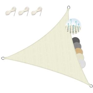 Sol Royal - Parasol Triangulaire Crème - PE Stabilisé UV - Publicité Sol Royal - Parasol Triangulaire Crème - PE Stabilisé UV - Publicité