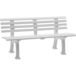 Blome Banc d'extérieur en Plastique à 9 Lames Coloris Blanc Longueur 1500 mm Banc pour Parc Banc pour Jardin Style Anglais PVC résistant - Publicité