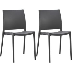 Ensemble de 2 chaises en plastique empilables Meton - Publicité Ensemble de 2 chaises en plastique empilables Meton - Publicité