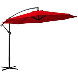 SKYLANTERN Parasol Deporte Octogonale Ø300cm de Plage Parasol Déporté 3x3 M Rouge Acier Traité Parasol Plage, Balcon, pour Patio - Publicité SKYLANTERN Parasol Deporte Octogonale Ø300cm de Plage Parasol Déporté 3x3 M Rouge Acier Traité Parasol Plage, Balcon, pour Patio - Publicité
