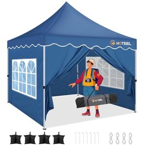 Hoteel Tonnelle Pliante 3x3 ImperméAble avec 4 Parois LatéRales, Barnum Pliant UV 50+, Tonnelle Cadre éPaissi, Facile à Installer, Toit en Vague pour Mariages, FêTes, Terrasse (Bleu) - Publicité Hoteel Tonnelle Pliante 3x3 ImperméAble avec 4 Parois LatéRales, Barnum Pliant UV 50+, Tonnelle Cadre éPaissi, Facile à Installer, Toit en Vague pour Mariages, FêTes, Terrasse (Bleu) - Publicité
