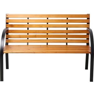 AXI Otis Banc de Jardin Bois Structure Acier Noir Mat Bois de Cèdre Banc de Jardin 2 Places Banc Extérieur ou Intérieur Banquette Extérieur 122x60x83 cm - Publicité