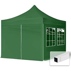 TOOLPORT Tente Pliante 3x3 m 4 Bâches de Côté (fenêtres en Ogive) Economy 700N Housse Barnum Chapiteau Pliant Tonnelle Vert - Publicité TOOLPORT Tente Pliante 3x3 m 4 Bâches de Côté (fenêtres en Ogive) Economy 700N Housse Barnum Chapiteau Pliant Tonnelle Vert - Publicité