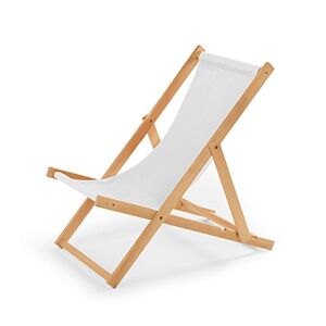 IMPWOOD Chaise longue de jardin en bois, fauteuil de relaxation, chaise de plage Weiß - Publicité