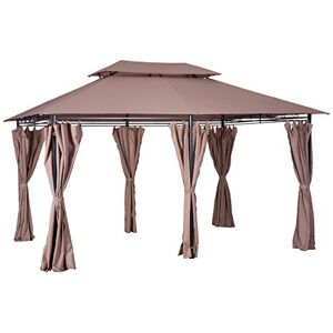 Outsunny - Pavillon Jardin Colonial 3x4 - Chocolat - 2,65m - Publicité Outsunny - Pavillon Jardin Colonial 3x4 - Chocolat - 2,65m - Publicité