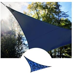 Perel Voile d ombrage Triangulaire avec 100 LEDs Ciel Etoile, HDPE Respirant et Permeable, Protection UV 90%, 3.6 x 3.6 x 3.6 m eclairage LED Solaire, Shade sail pour Jardin et terrasse - Publicité Perel Voile d ombrage Triangulaire avec 100 LEDs Ciel Etoile, HDPE Respirant et Permeable, Protection UV 90%, 3.6 x 3.6 x 3.6 m eclairage LED Solaire, Shade sail pour Jardin et terrasse - Publicité
