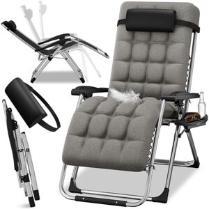 ELONEO Chaise longue pliante avec coussin premium, transat de jardin résistant aux intempéries, capacité de charge 200 kg, fauteuil de jardin avec dossier réglable, coussin appui-tête et porte-gobelet - Publicité ELONEO Chaise longue pliante avec coussin premium, transat de jardin résistant aux intempéries, capacité de charge 200 kg, fauteuil de jardin avec dossier réglable, coussin appui-tête et porte-gobelet - Publicité