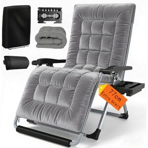Hengriacly Transat Jardin Exterieur Extra Large 77 cm – Chaise Longue Pliable 240 kg avec Coussin Amovible, Zéro Gravité, Dossier 90°-170°, Tissu Oxford Imperméable – Plage, Piscine, Camping, Balcon, Terrasse - Publicité Hengriacly Transat Jardin Exterieur Extra Large 77 cm – Chaise Longue Pliable 240 kg avec Coussin Amovible, Zéro Gravité, Dossier 90°-170°, Tissu Oxford Imperméable – Plage, Piscine, Camping, Balcon, Terrasse - Publicité