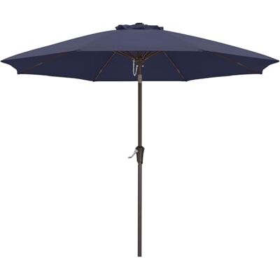 ABCCANOPY Parasol de terrasse de 2,7 m – Parasol de table imperméable avec bouton-poussoir d'inclinaison et manivelle, 8 baleines, protection UV, pour jardin, pelouse, terrasse et arrière-cour (bleu - Publicité ABCCANOPY Parasol de terrasse de 2,7 m – Parasol de table imperméable avec bouton-poussoir d'inclinaison et manivelle, 8 baleines, protection UV, pour jardin, pelouse, terrasse et arrière-cour (bleu - Publicité
