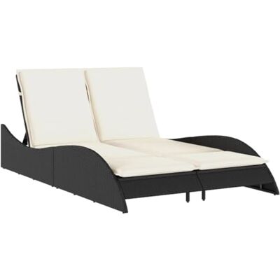 vidaXL Chaise Longue Noire Réglable - Mobilier Extérieur - Publicité vidaXL Chaise Longue Noire Réglable - Mobilier Extérieur - Publicité