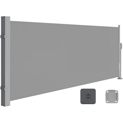 SONGMICS Store latéral avec Coffre en Acier résistant à la Rouille Extensible 140 x 300 cm, Brise-Vue, Protection Solaire, occultant, pour Balcon, terrasse, Jardin, Gris Clair GSA143G01 - Publicité SONGMICS Store latéral avec Coffre en Acier résistant à la Rouille Extensible 140 x 300 cm, Brise-Vue, Protection Solaire, occultant, pour Balcon, terrasse, Jardin, Gris Clair GSA143G01 - Publicité