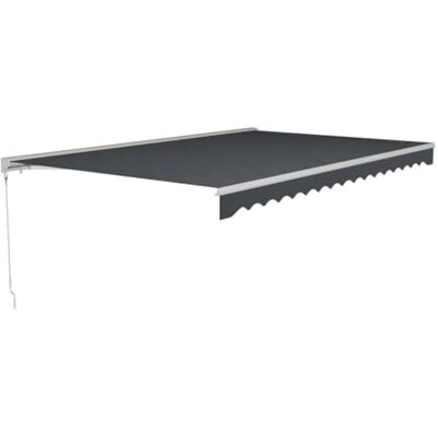 Unique Store banne motorisé avec Semi-Coffre 5 x 3 m Anthracite COFANA Gris - Publicité Unique Store banne motorisé avec Semi-Coffre 5 x 3 m Anthracite COFANA Gris - Publicité