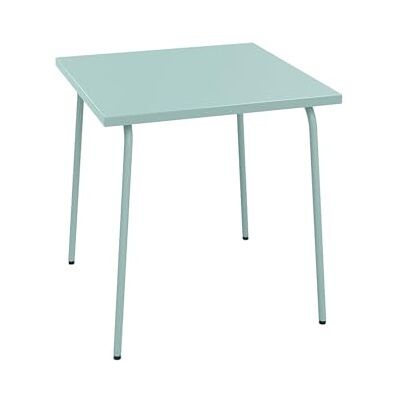 Unique Table de Jardin carrée L.70 cm en métal Vert Amande MIRMANDE de MYLIA - Publicité Unique Table de Jardin carrée L.70 cm en métal Vert Amande MIRMANDE de MYLIA - Publicité