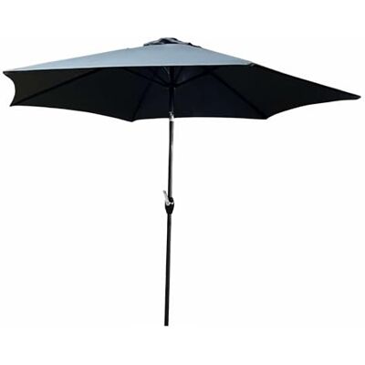 AKORD Parasol de jardin réglable 270x270x235cm - Gris Foncé - Publicité AKORD Parasol de jardin réglable 270x270x235cm - Gris Foncé - Publicité