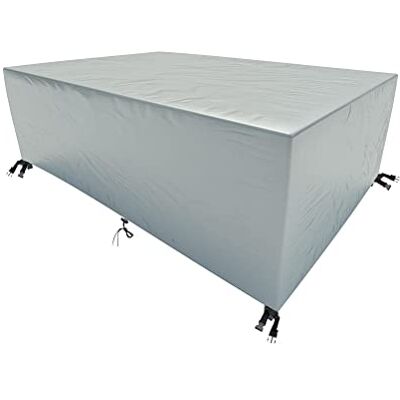 ART Housse de Salon de Jardin 145x95x75cm Argent 420D Oxford Tissu Imperméable Anti-UV Exterieur Bâche de Couverture de Protection Différentes Tailles Rectangulaire Housse meubles de Table de Jardin - Publicité ART Housse de Salon de Jardin 145x95x75cm Argent 420D Oxford Tissu Imperméable Anti-UV Exterieur Bâche de Couverture de Protection Différentes Tailles Rectangulaire Housse meubles de Table de Jardin - Publicité
