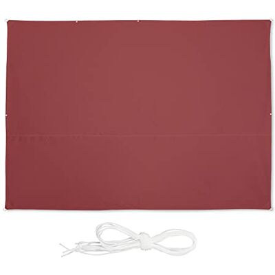Relaxdays Voile d’ombrage, 3,5 x 4,5 m, imperméable, Protection UV, tendeurs, terrasse, Balcon, rectangulaire, Bordeaux - Publicité Relaxdays Voile d’ombrage, 3,5 x 4,5 m, imperméable, Protection UV, tendeurs, terrasse, Balcon, rectangulaire, Bordeaux - Publicité