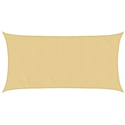 Voile d'ombrage vidaXL Sable 5x2,5 m Résistant UV Imperméable Oxford - Voile d'ombrage - Publicité Voile d'ombrage vidaXL Sable 5x2,5 m Résistant UV Imperméable Oxford - Voile d'ombrage - Publicité