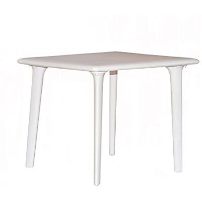 Resol New Dessa Table, Plastique 90 x 90 x 74 cm Blanc - Publicité Resol New Dessa Table, Plastique 90 x 90 x 74 cm Blanc - Publicité