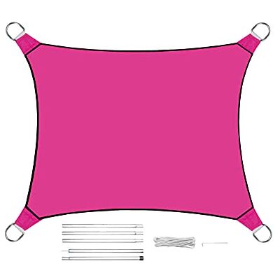 Perel Voile d'ombrage rectangulaire 2 x 3 m Couleur Rose avec Barre Set – Protection Solaire pour Votre Jardin. Publicité Perel Voile d'ombrage rectangulaire 2 x 3 m Couleur Rose avec Barre Set – Protection Solaire pour Votre Jardin. Publicité