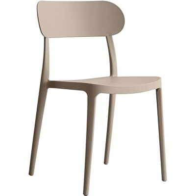 Metro Chaise d'extérieur, Polypropylène, Empilable, Chaise, Jardin, Terrasse Balcon, Bistrot, 48 x 49 x 80 cm, Beige - Publicité Metro Chaise d'extérieur, Polypropylène, Empilable, Chaise, Jardin, Terrasse Balcon, Bistrot, 48 x 49 x 80 cm, Beige - Publicité